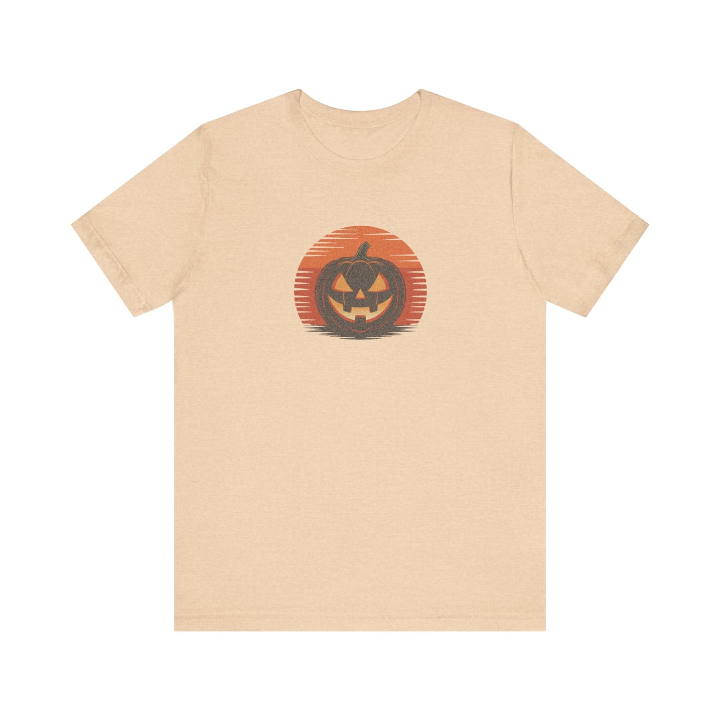 Retro Jack: Sliced Sunset — Halloween Sunset Tee (Light)