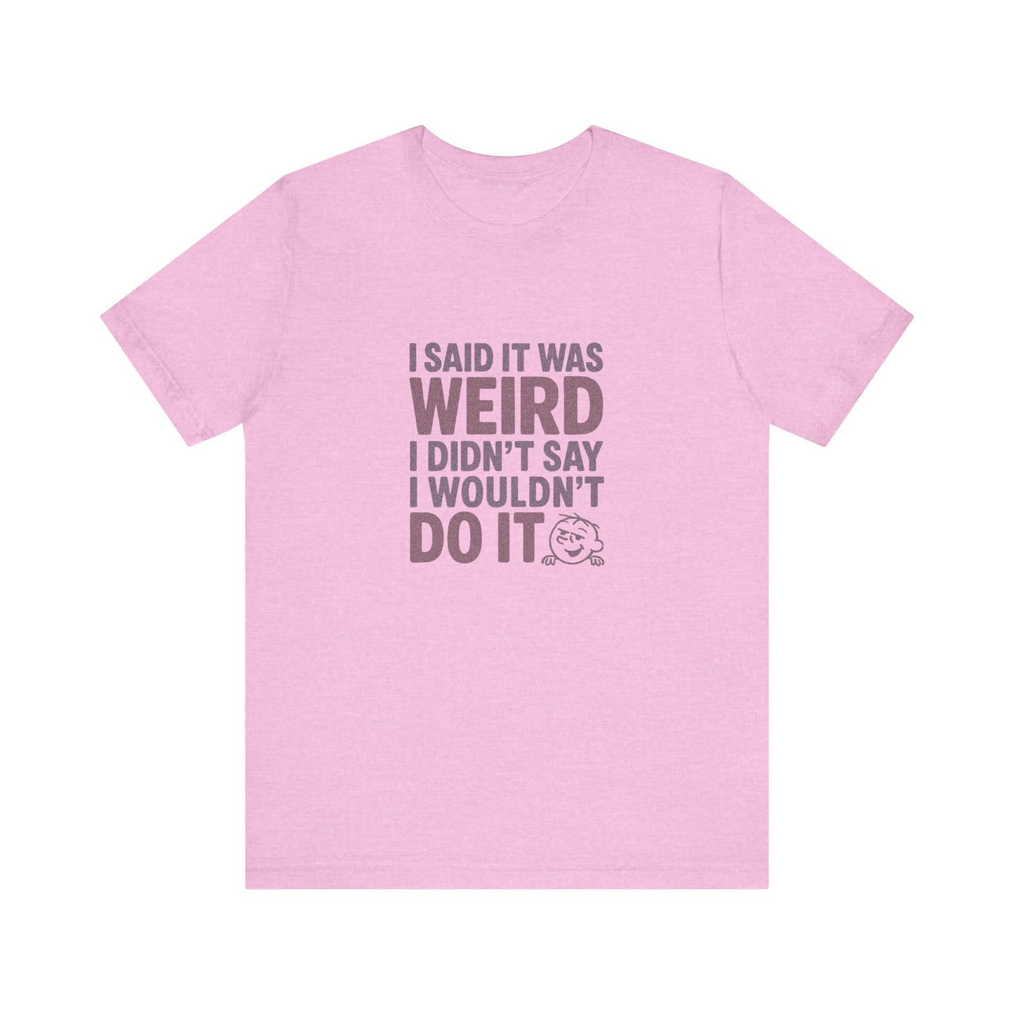 It's Weird, But I'm Interested (Colorful) — Retro Tee (Light)