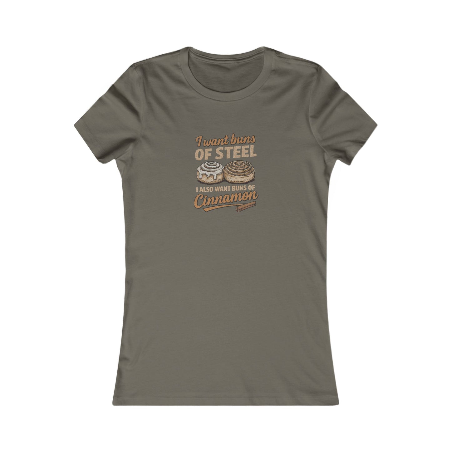 Buns of Steel (and Cinnamon) — Workout Women's Tee (Dark)