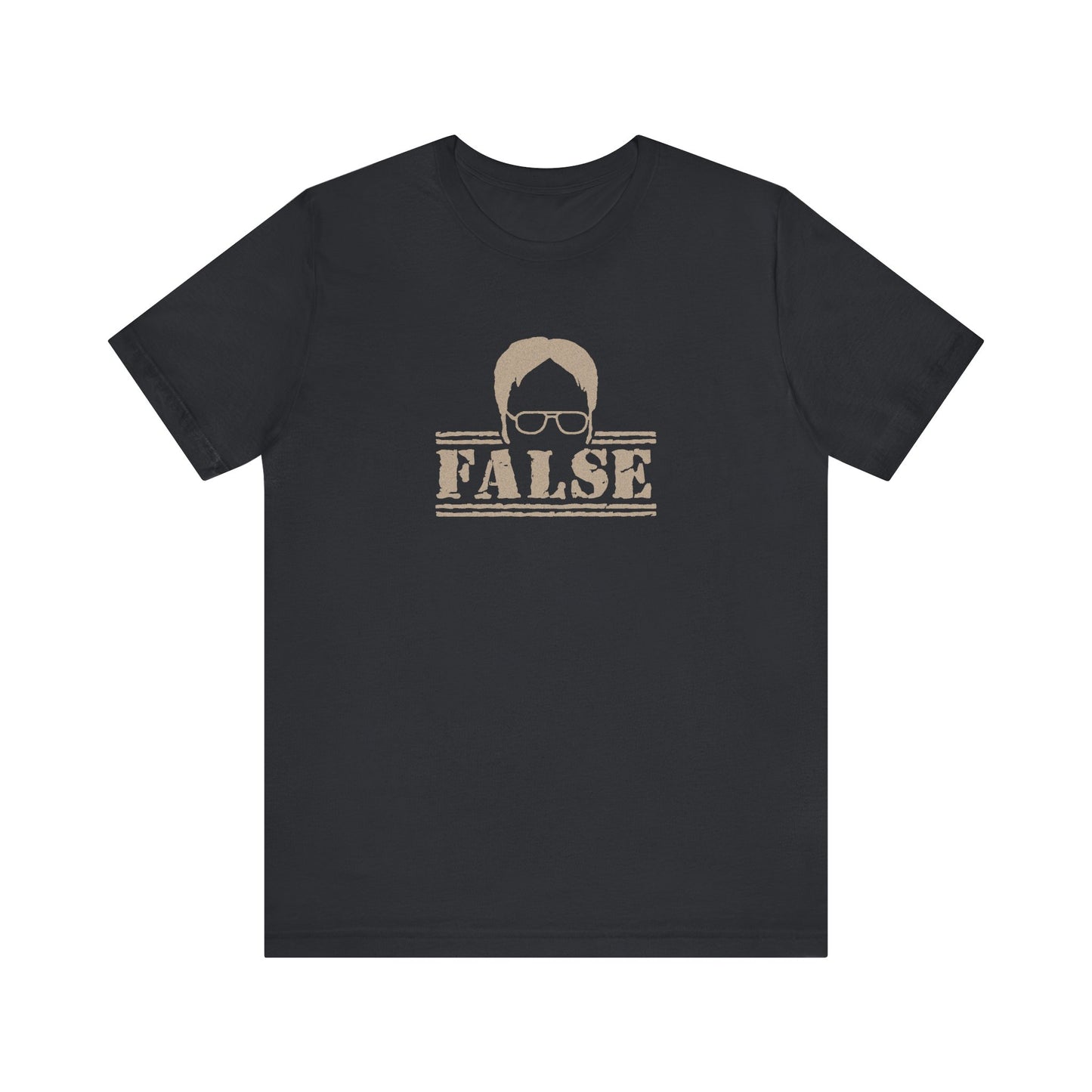 Dwight Schrute FALSE — The Office-Inspired Retro Tee (Dark)