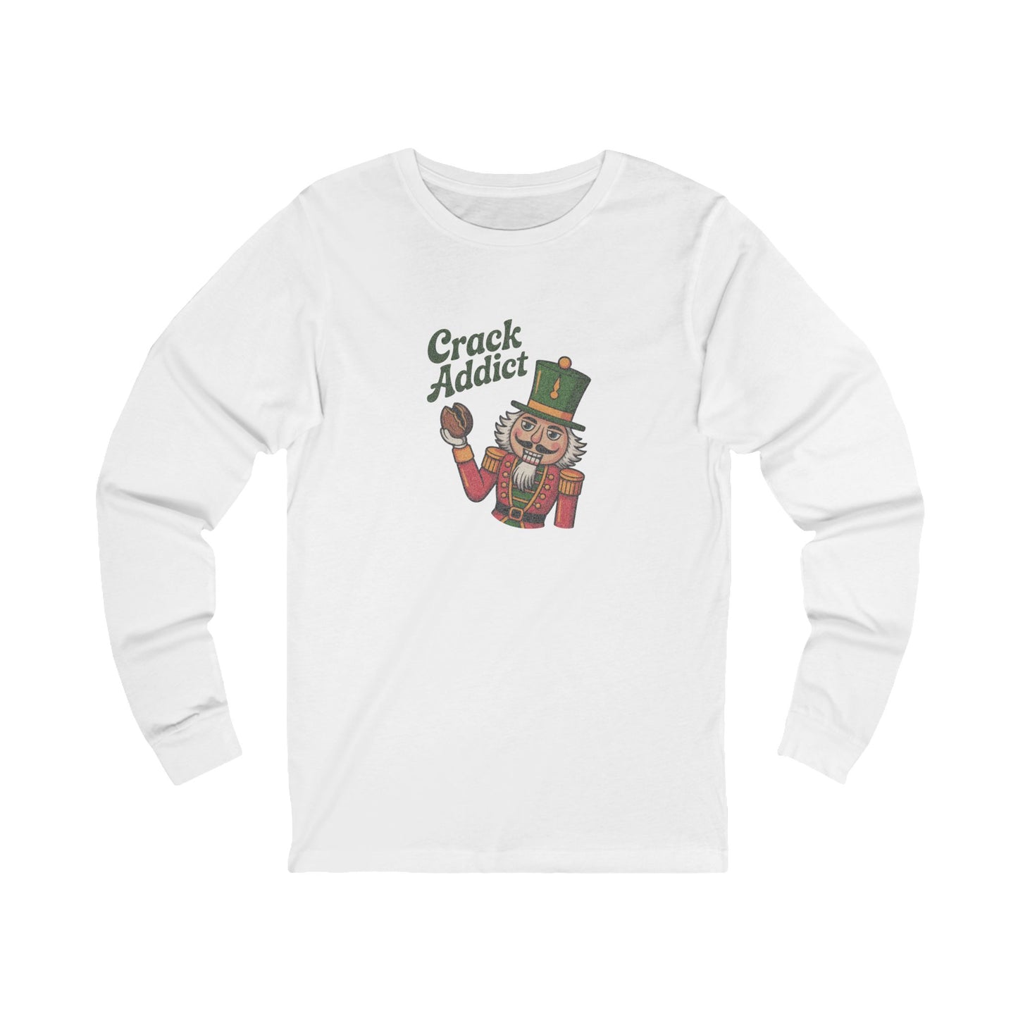 Crack Addict Nutcracker — Vintage Christmas Long Sleeve (Light)