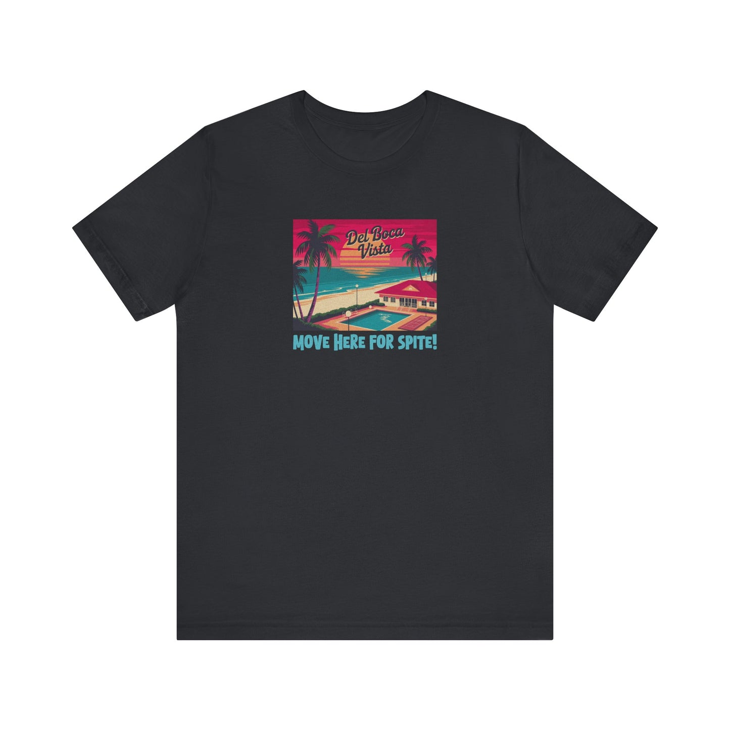 Del Boca Vista (Move Here For Spite!) — Seinfeld Retro Tee (Dark)