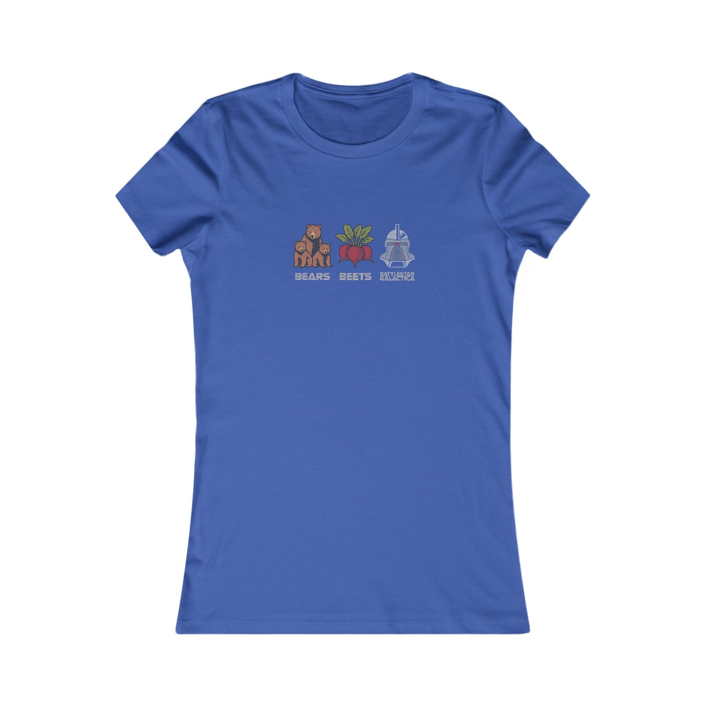 Bears, Beets, Battlestar (Captions) — Retro Women's Tee (Dark)