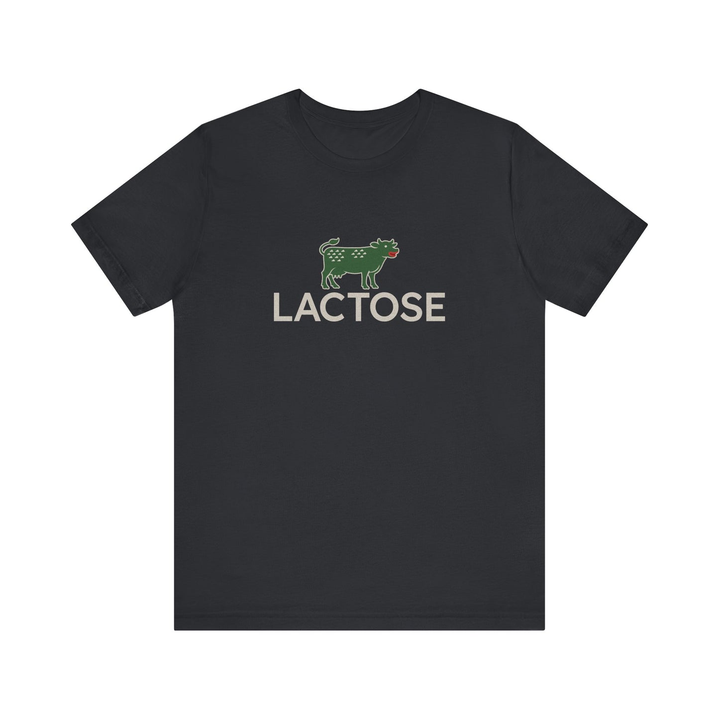 Life is a Beautiful… Typo – LACTOSE Logo Parody Retro Tee (Dark)