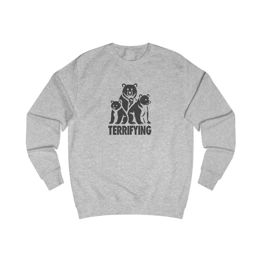 Bears Are Terrifying — Retro Silhouette Sweatshirt (Light)