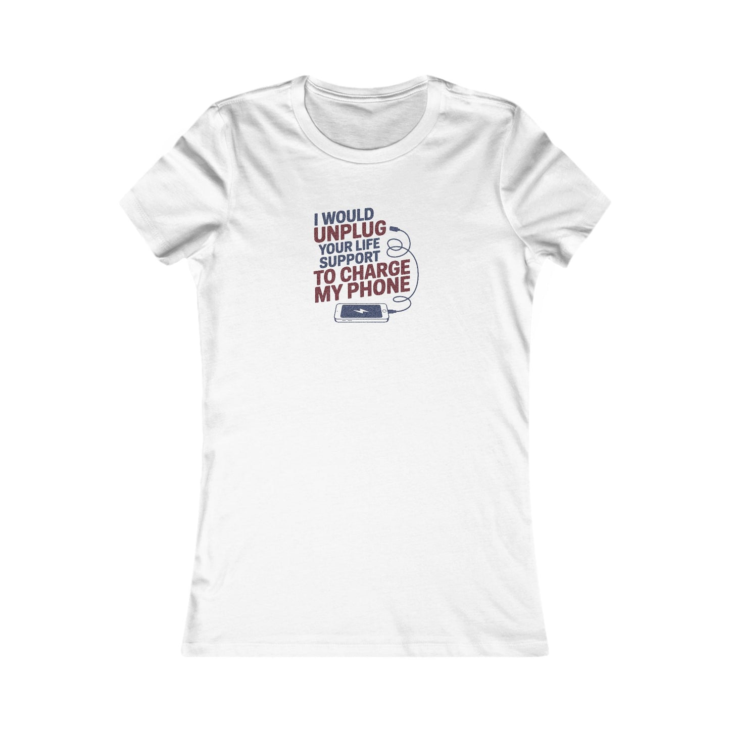 Your Life Support < Charging My Phone — Retro Women's Tee (Light)