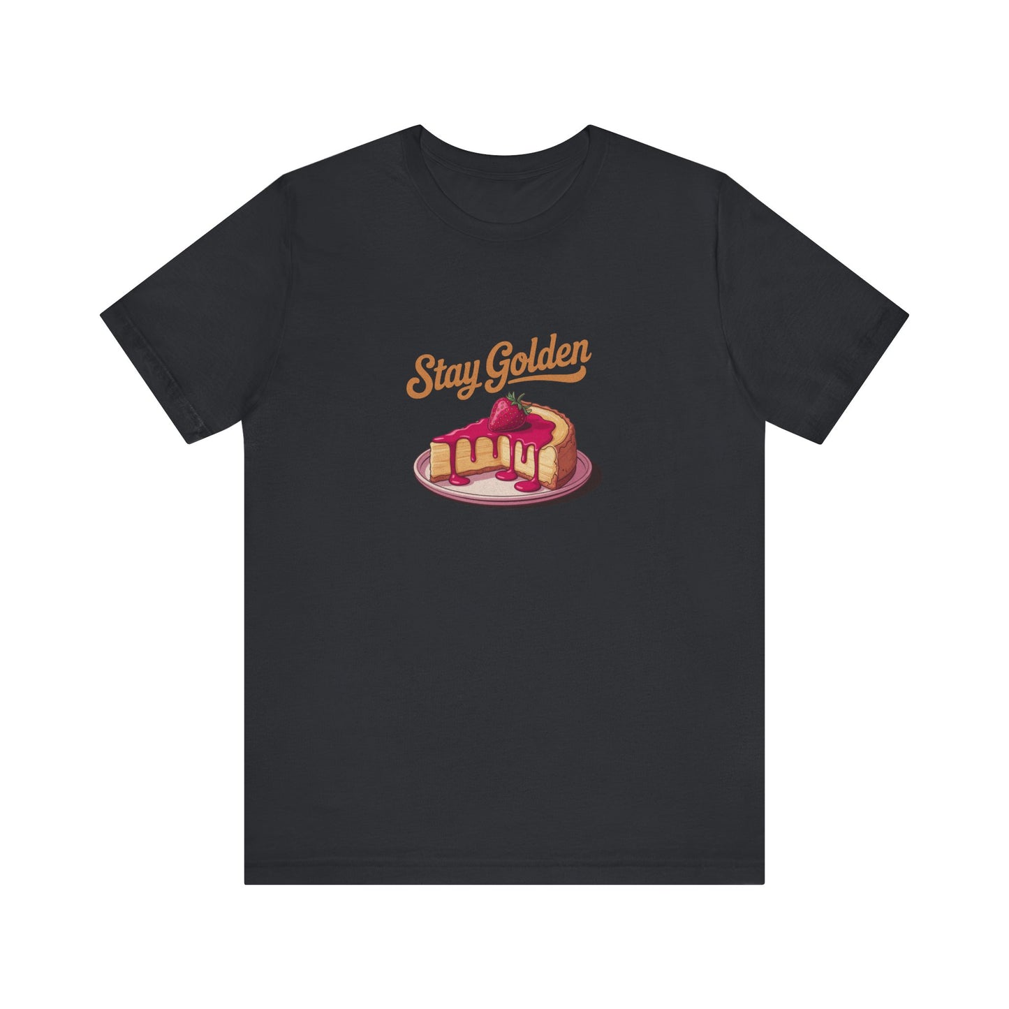 Stay Golden — Retro Cheesecake Graphic Tee (Dark)