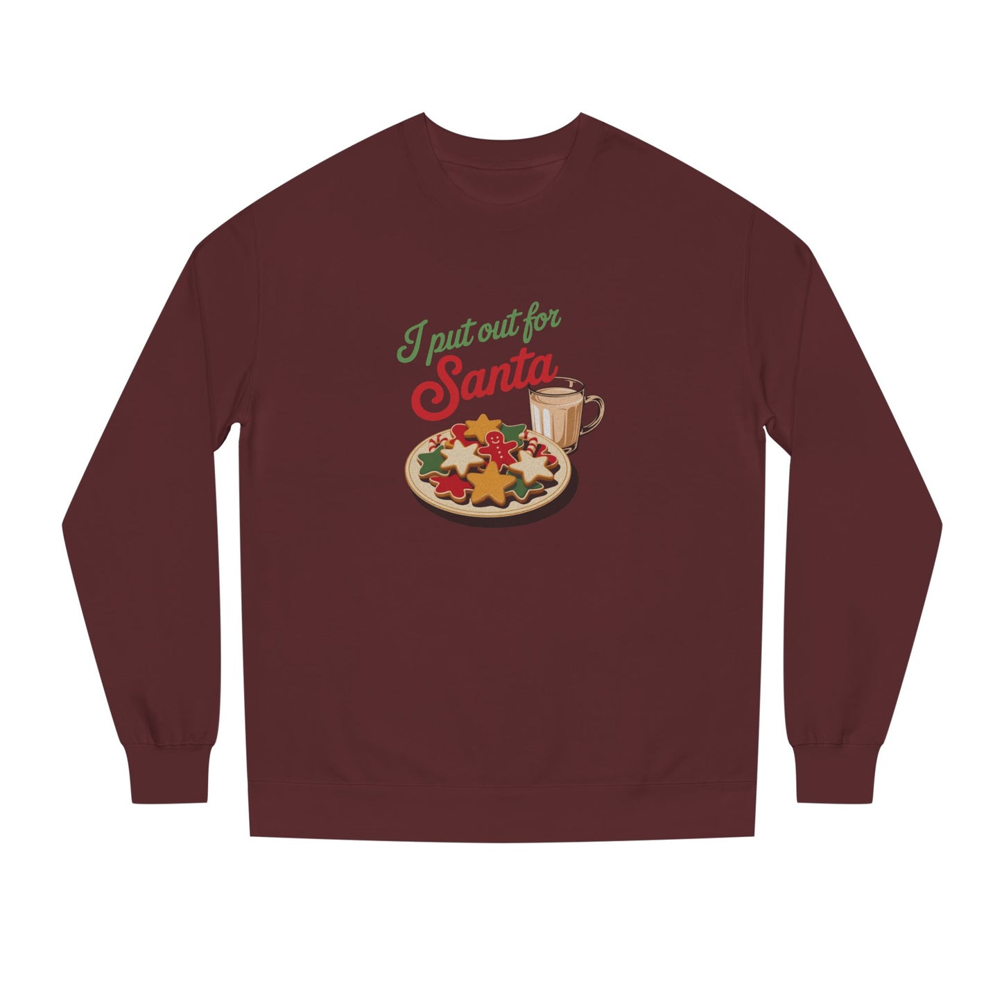 I Put Out for Santa — Retro Christmas Cookies Sweatshirt (Dark)