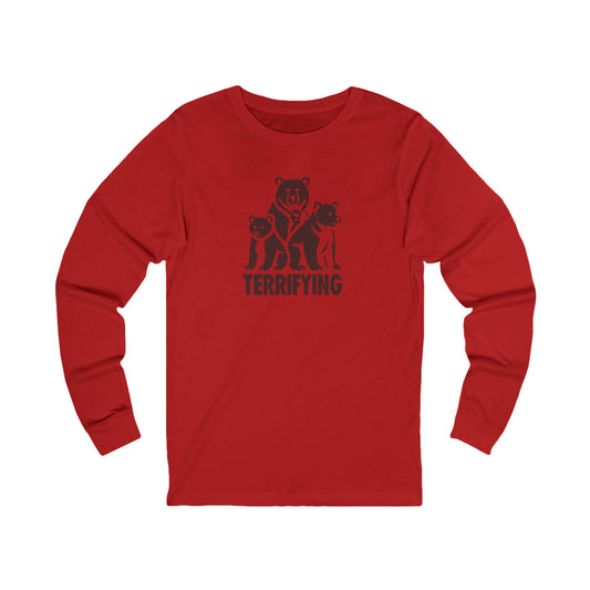 Bears Are Terrifying — Retro Silhouette Long Sleeve (Light)
