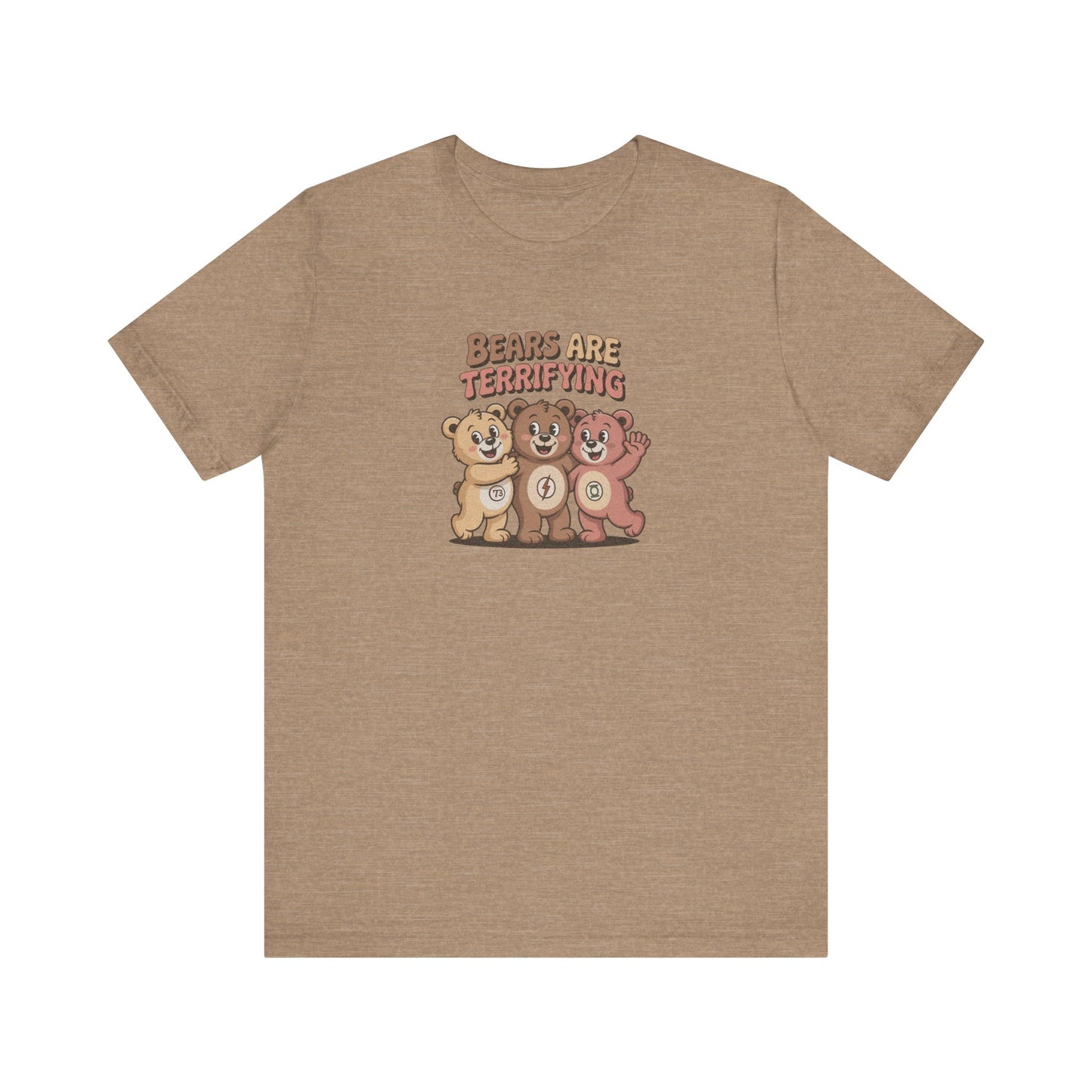 Bears Are Terrifying (Cute Remix) — Retro Tee (Light)
