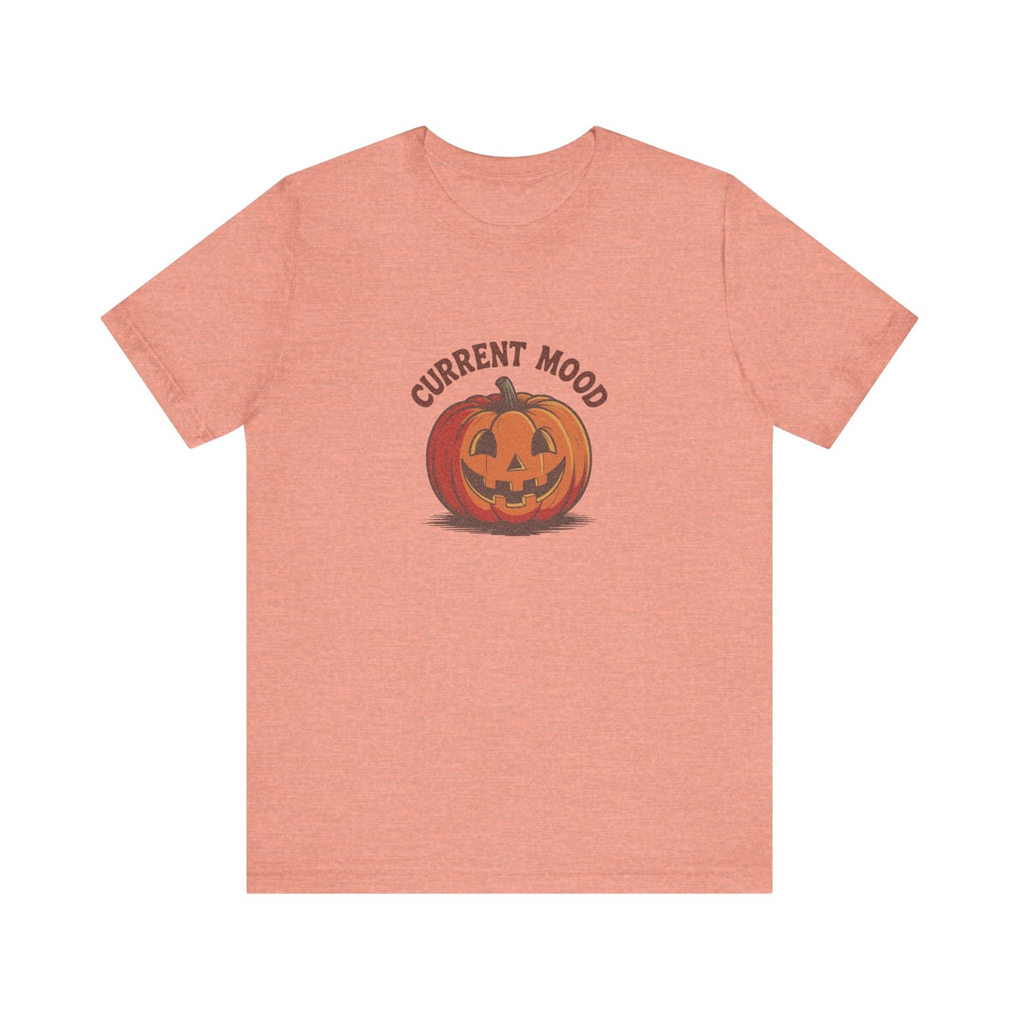 Current Mood (Classic Pumpkin) — Retro Halloween Tee (Light)