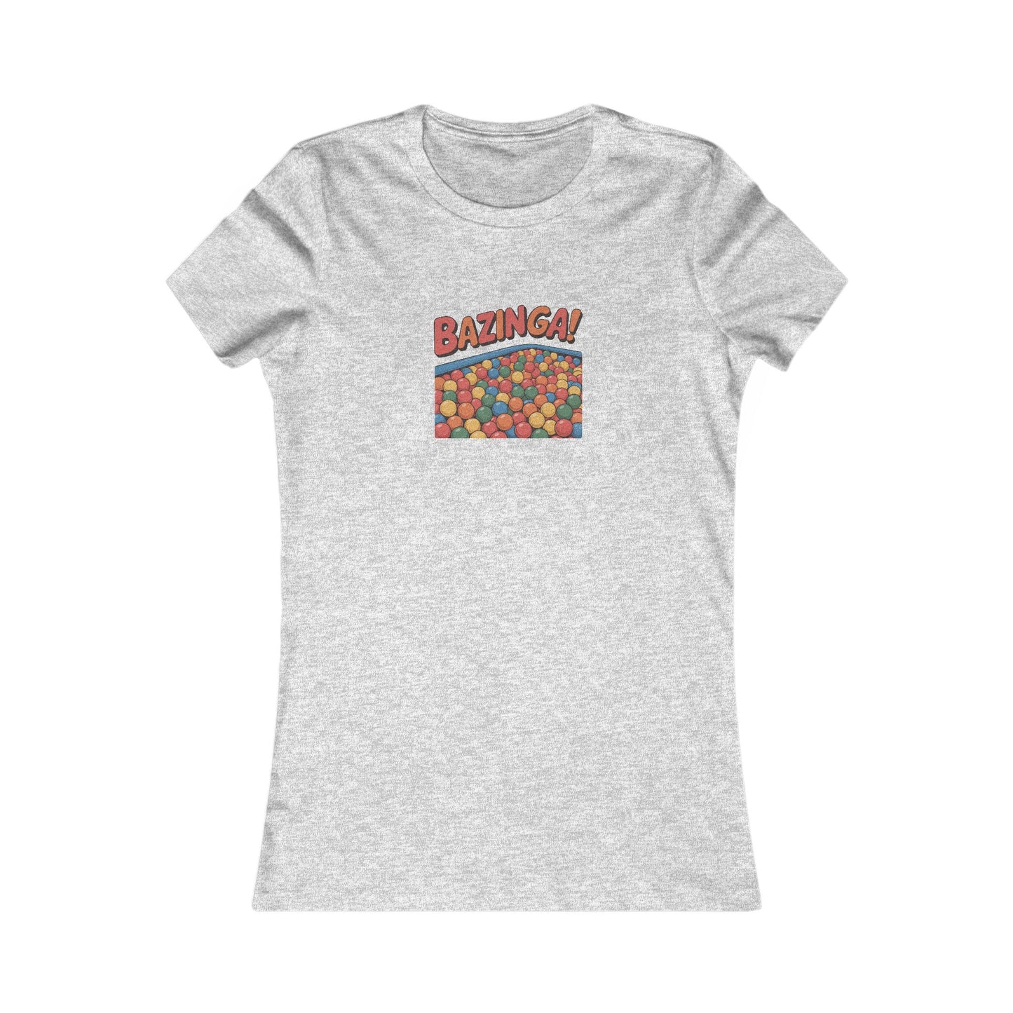 Bazinga! Ball Pit — Big Bang Theory Retro Women's Tee (Light)