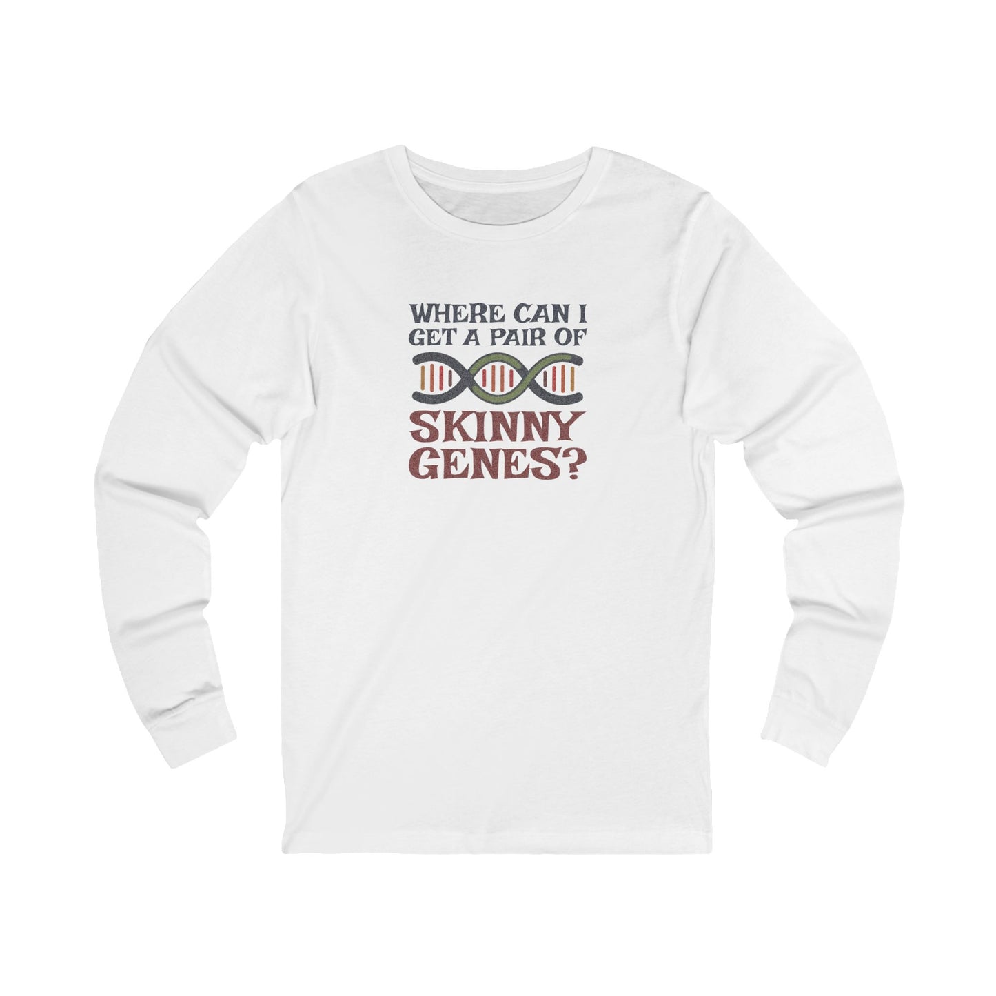 Pair of Skinny Genes (Colorful) — Retro Graphic Long Sleeve (Light)