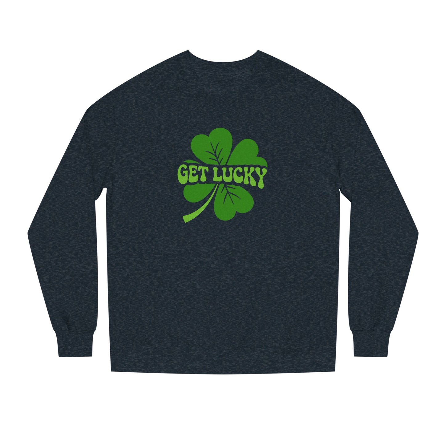 I’m Up All Night to Get Lucky — St. Patrick's Retro Sweatshirt (Dark)