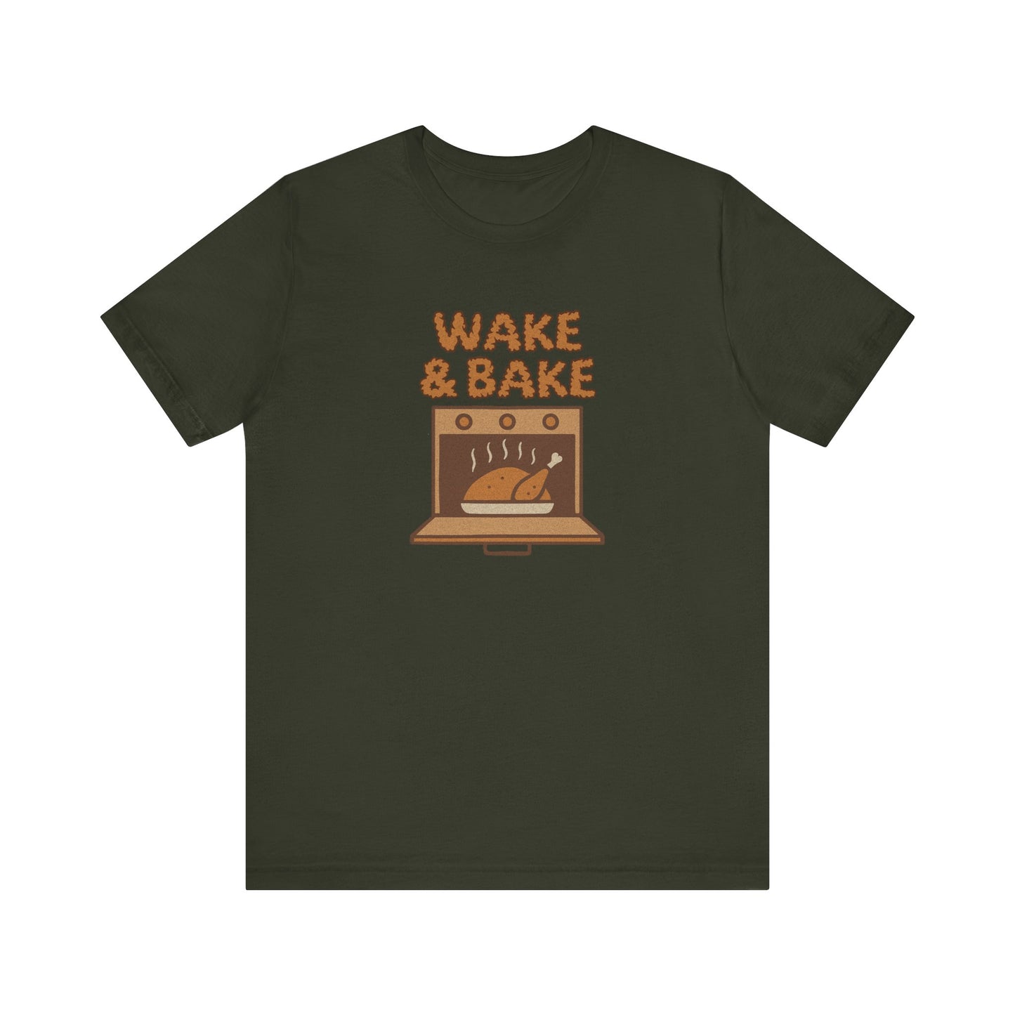 Wake & Bake — Retro Thanksgiving Turkey Tee (Dark)