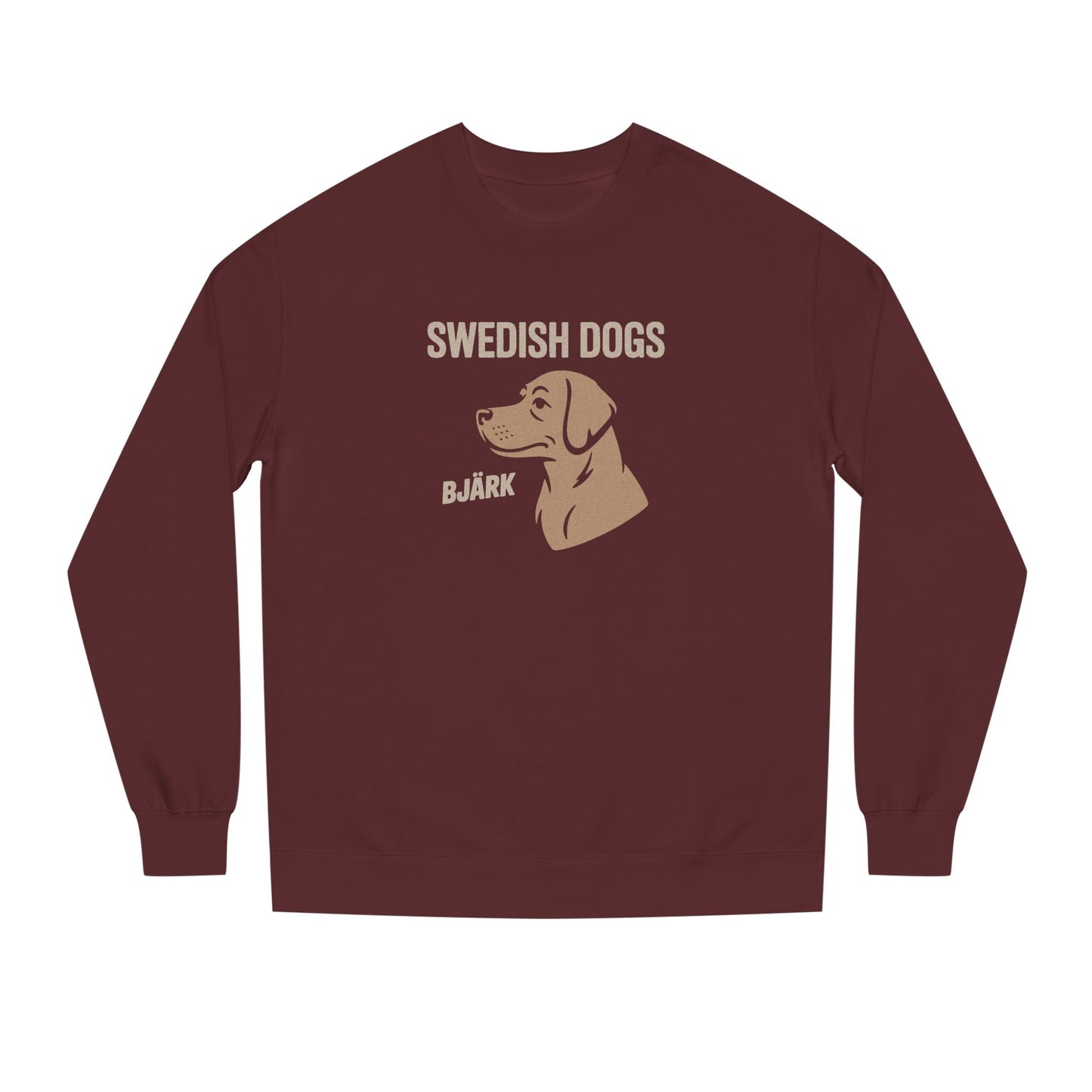 His Bjärk Is Worse Than His Bite – Minimalist Dog Pun Retro Sweatshirt (Light)