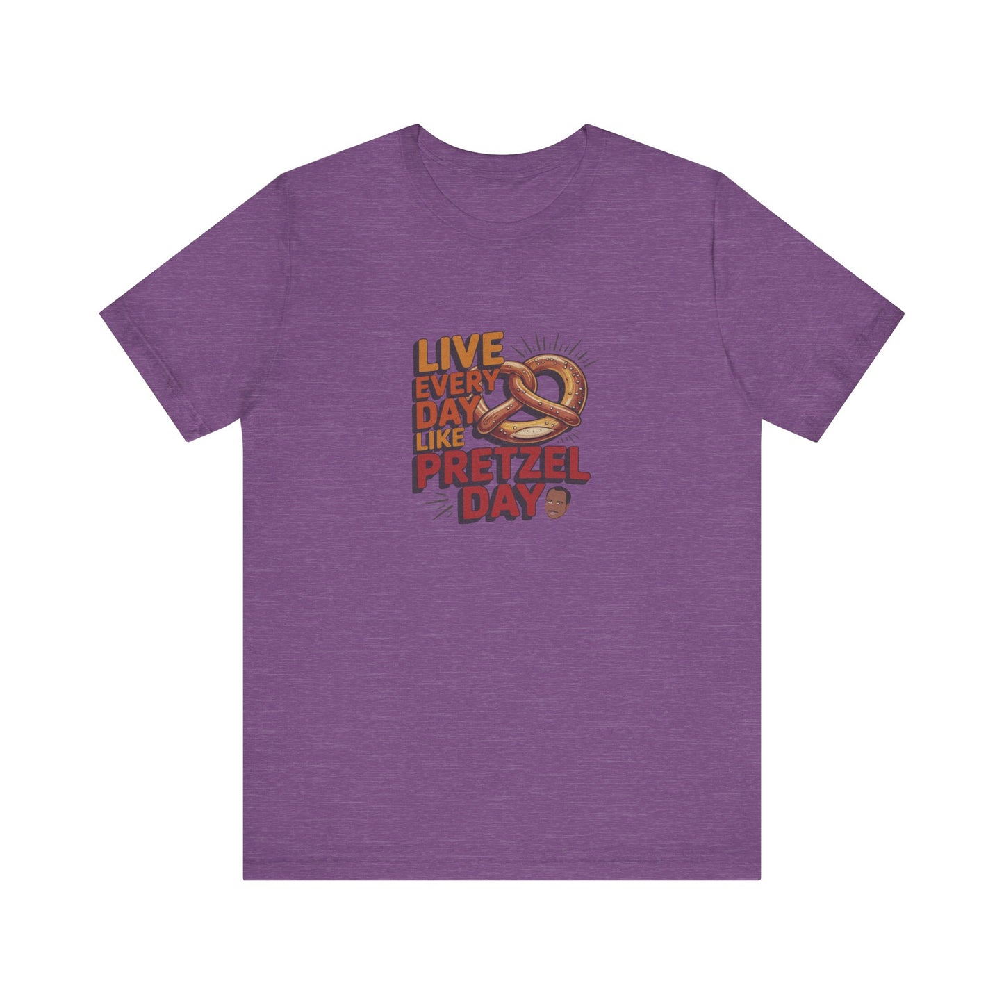 Live Every Day Like Pretzel Day — Stanley Hudson Retro Tee (Light)