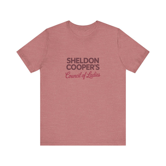 Sheldon Cooper’s Council of Ladies — TBBT Retro Tee (Light)