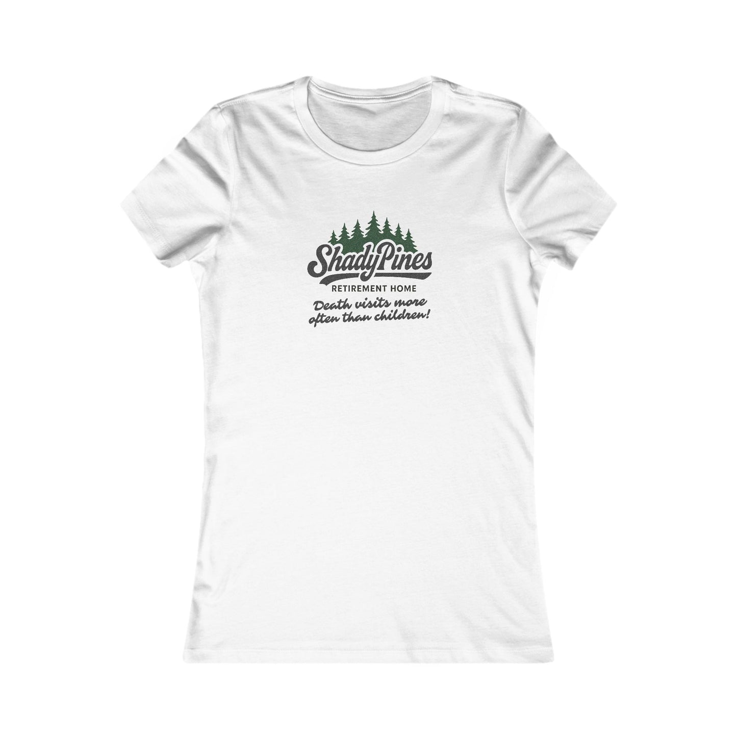 Shady Pines (Death Visits More Often Than Children) — Retro Women's Tee (Light)