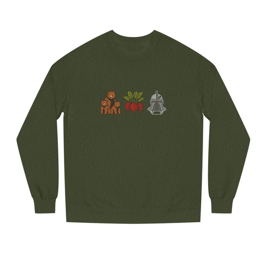 Bears, Beets, Battlestar (Icons) — Retro Sweatshirt (Dark)