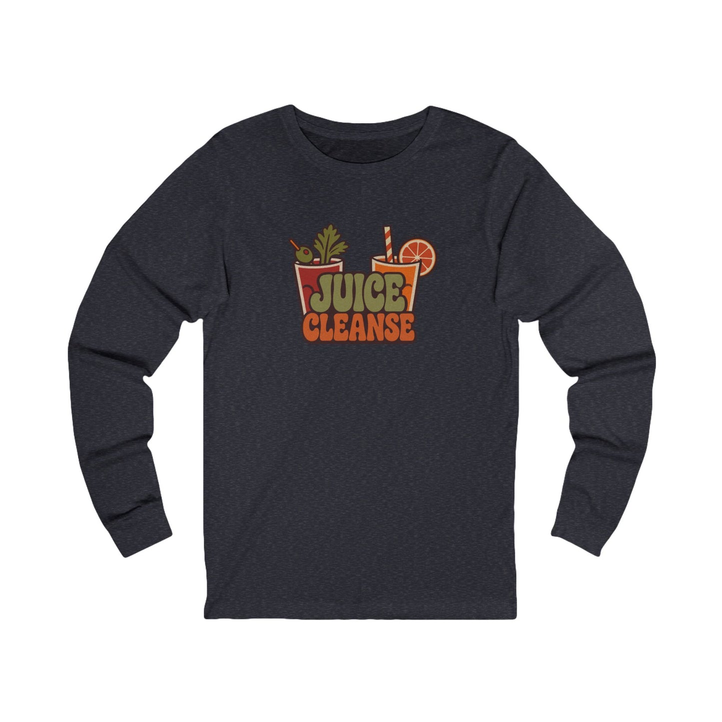 Juice Cleanse Liquid Diet — Boozy Brunch Retro Long Sleeve (Dark)