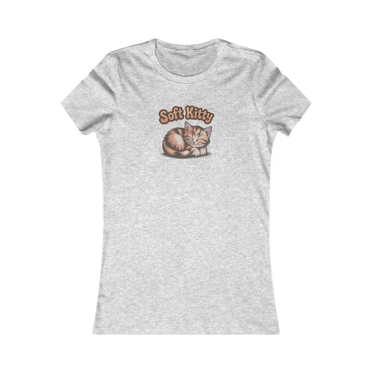 Soft Kitty Sick-Day Lullaby — Big Bang Theory Retro Women's Tee (Light)