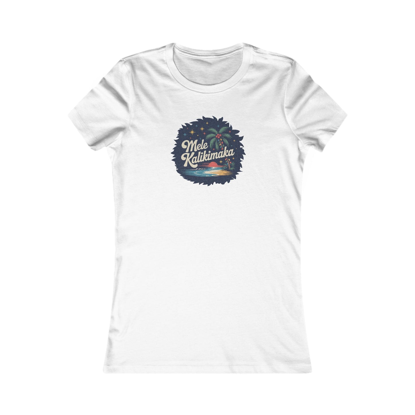 Mele Kalikimaka — Retro Hawaiian Christmas Women's Tee (Light)