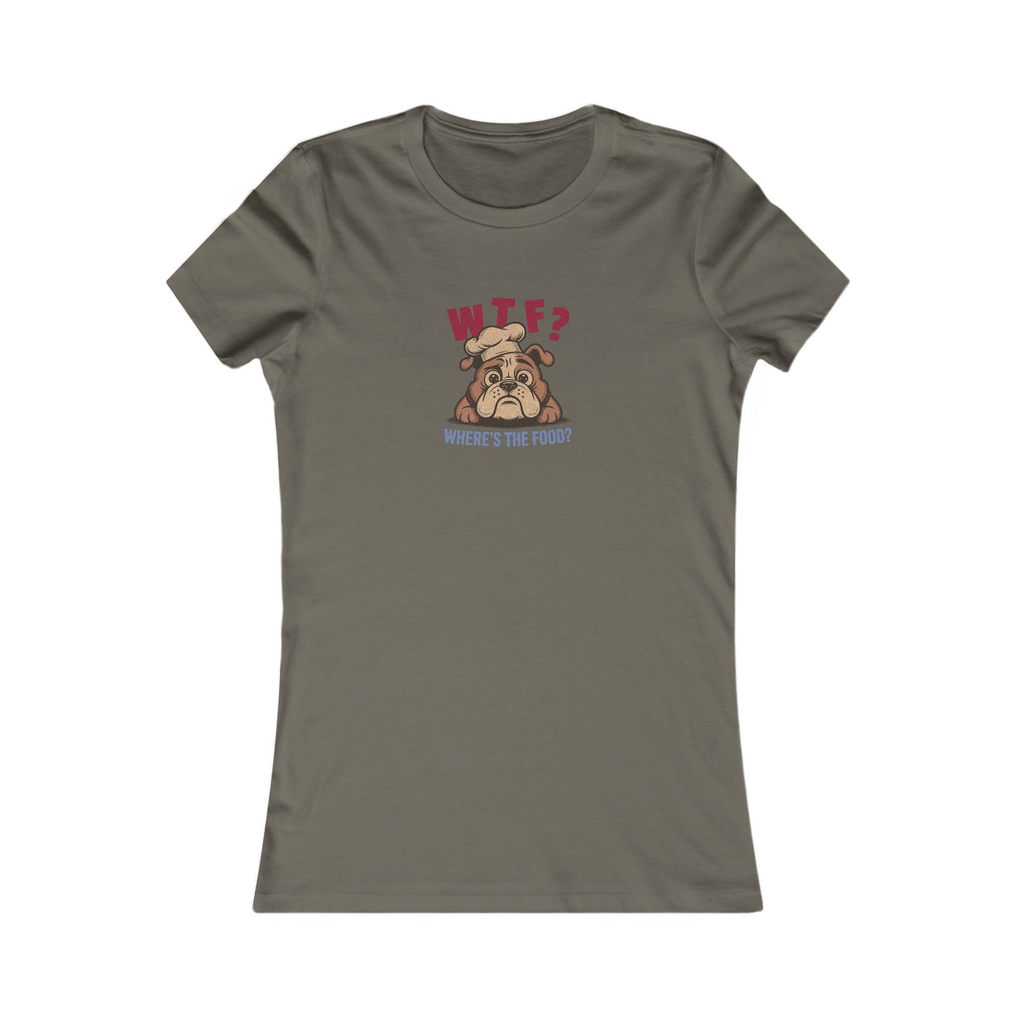 WTF? Where’s the Food? — Bulldog Chef Women's Tee (Dark)