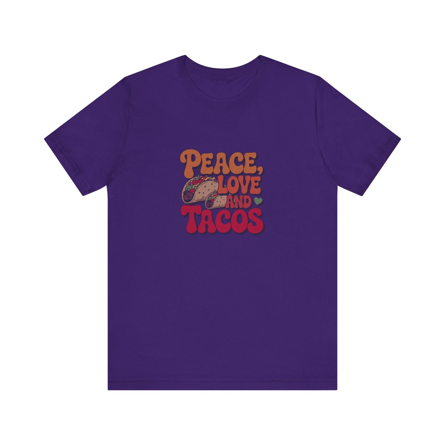 Peace, Love, and Tacos — Retro Foodie Tee (Dark)