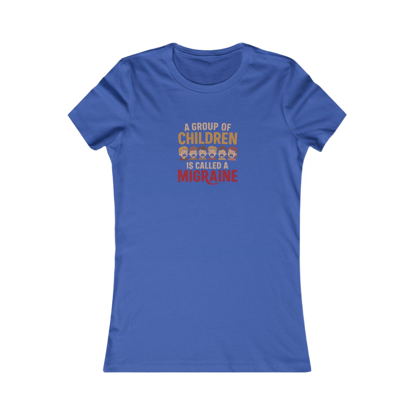 A Group of Children Is Called a Migraine — Retro Women's Tee (Dark)