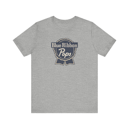 Blue Ribbon Pops Shirt — Funny Dad Gift, Retro Beer Dad Tee