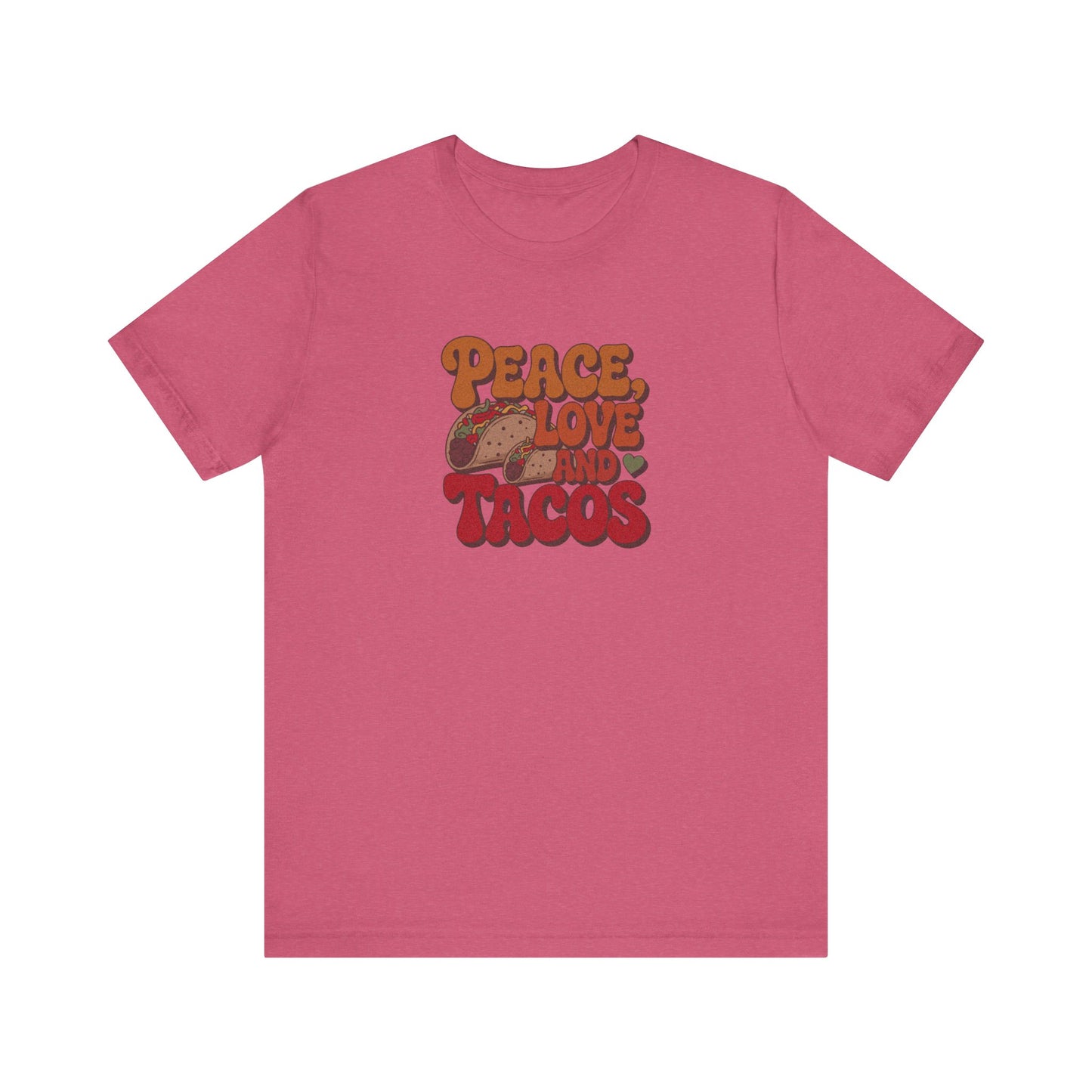 Peace, Love, and Tacos — Retro Foodie Tee (Light)