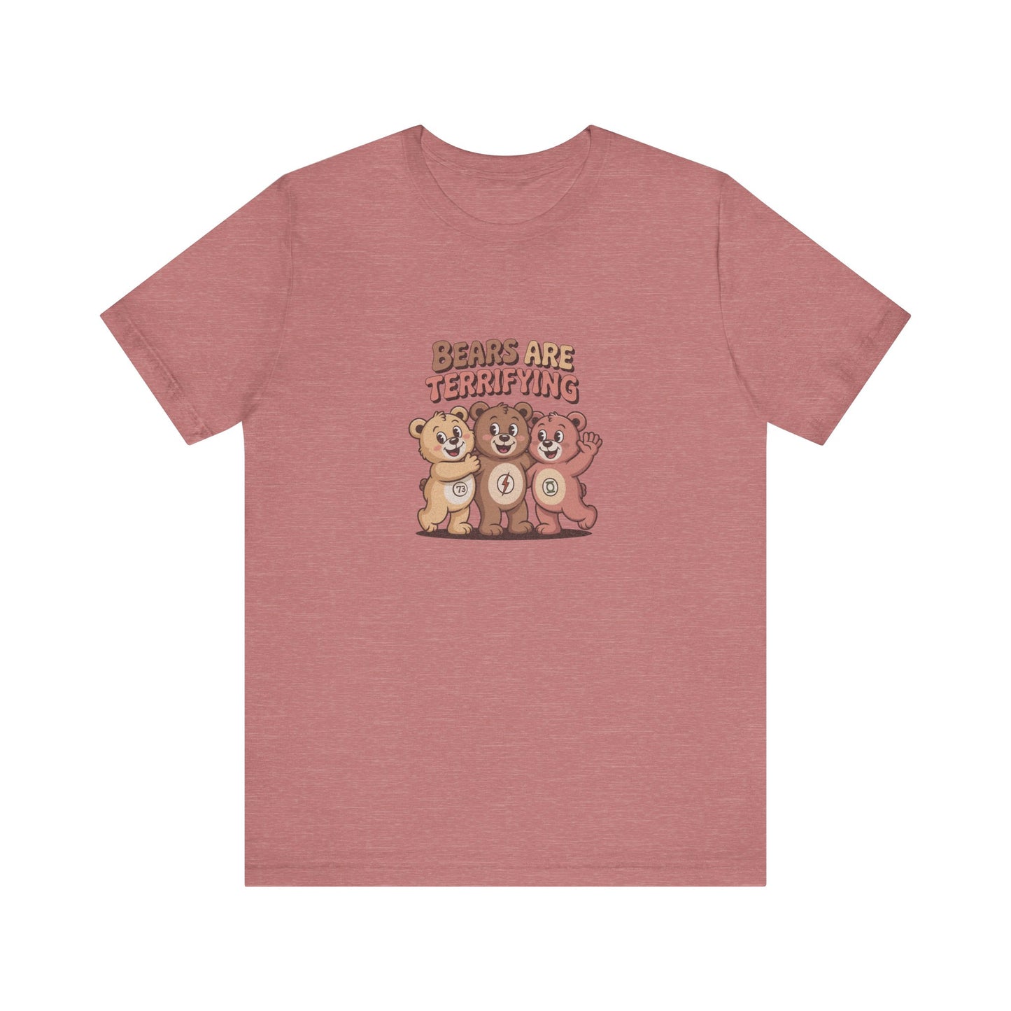 Bears Are Terrifying (Cute Remix) — Retro Tee (Light)