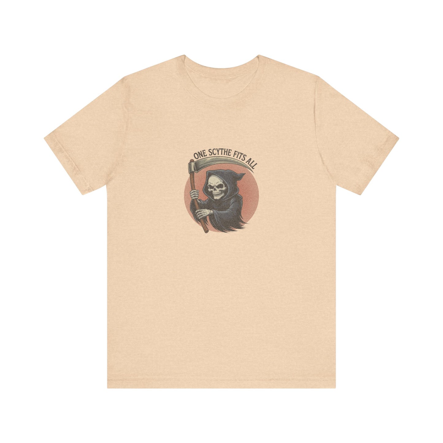 One Scythe Fits All — Grim Reaper Retro Tee (Light)
