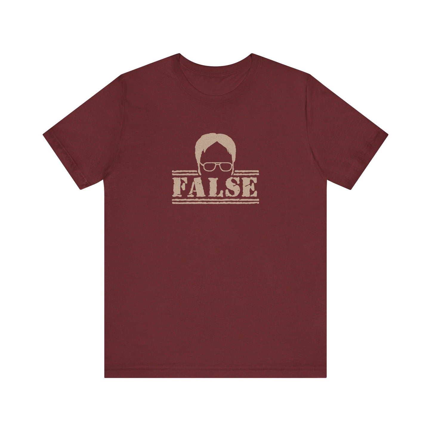 Dwight Schrute FALSE — The Office-Inspired Retro Tee (Dark)