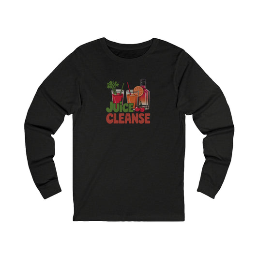 Juice Cleanse Liquid Diet — Boozy Brunch Retro Long Sleeve (Dark)