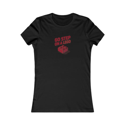 Go Step on a LEGO — Red Plastic Brick Retro Women's Tee (Dark)
