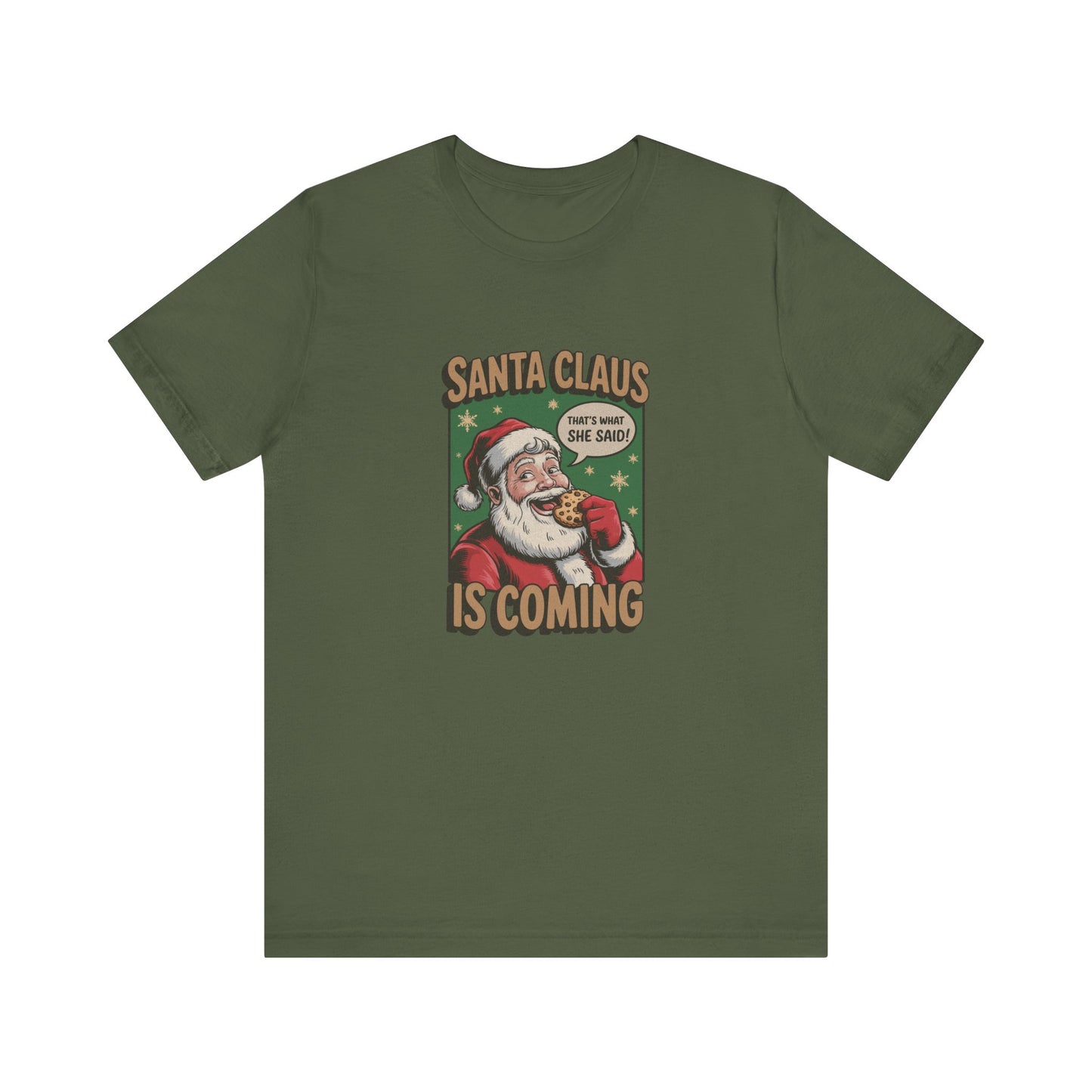 Santa Claus is Coming — Vintage Christmas Tee (Dark)