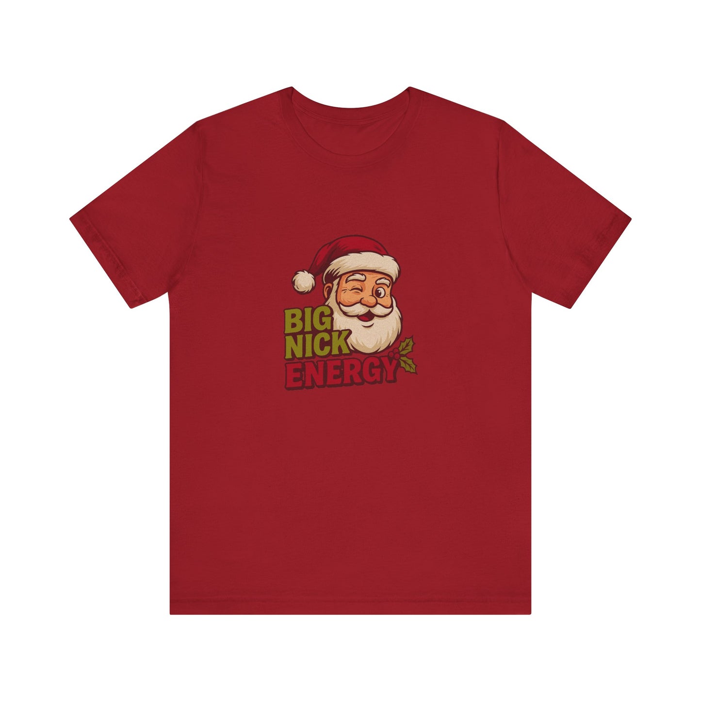 Big Nick Energy — Retro Santa Christmas Tee (Dark)
