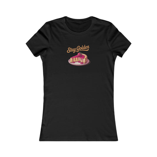 Stay Golden — Retro Cheesecake Graphic Women's Tee (Dark)