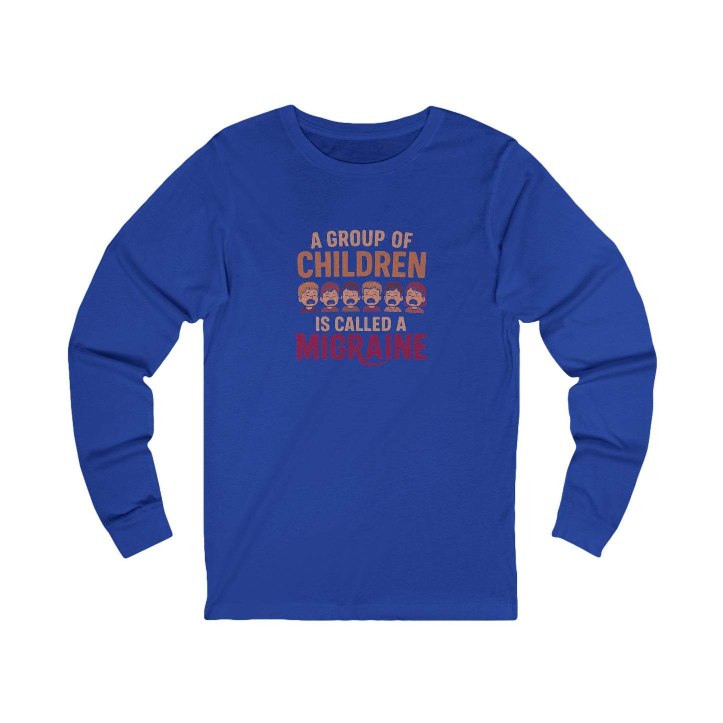 A Group of Children Is Called a Migraine — Retro Long Sleeve (Dark)
