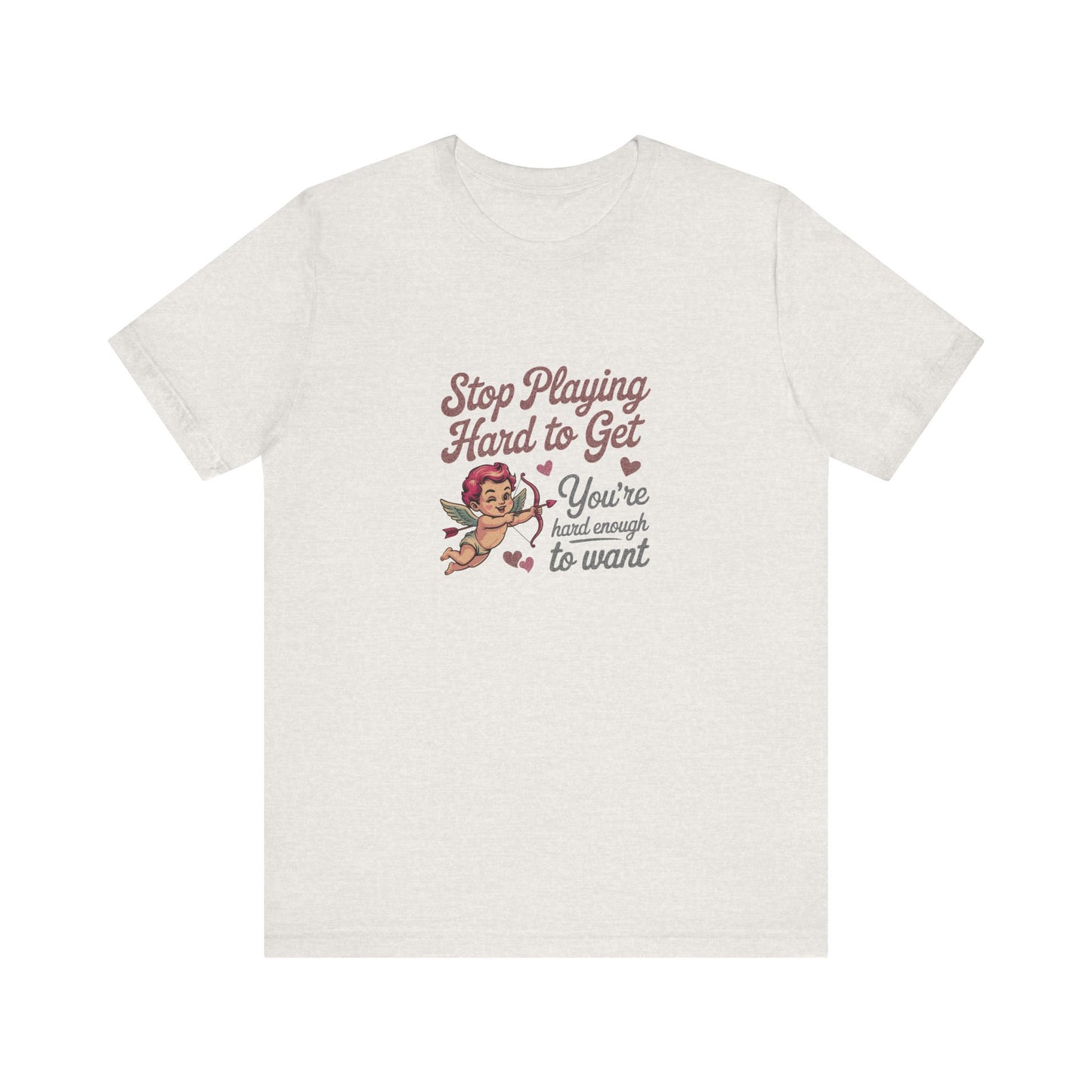 Stop Playing Hard to Get — Retro Cupid Tee (Light)