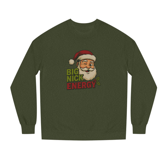 Big Nick Energy — Retro Santa Christmas Sweatshirt (Dark)