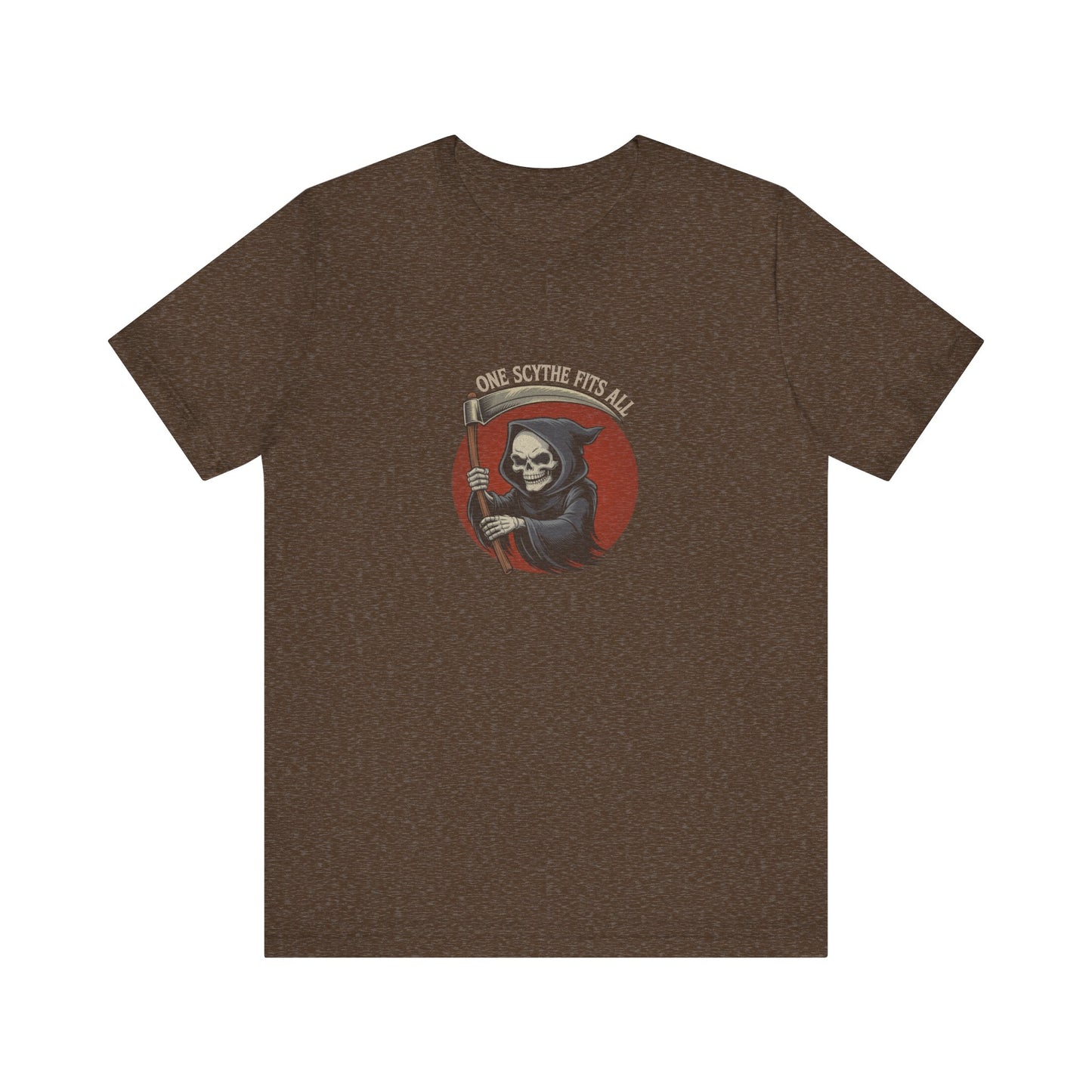 One Scythe Fits All — Grim Reaper Retro Tee (Dark)