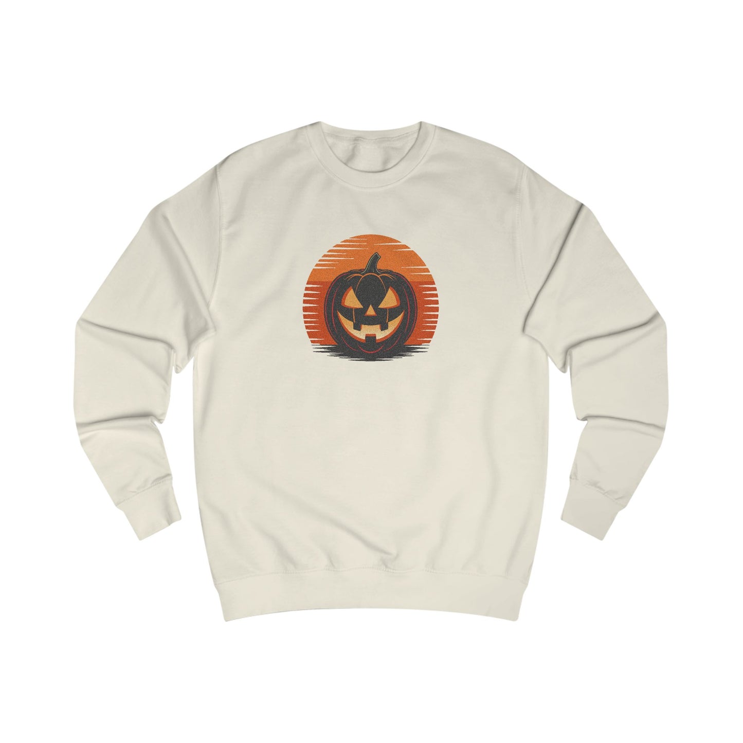 Retro Jack: Sliced Sunset — Halloween Sunset Sweatshirt (Light)