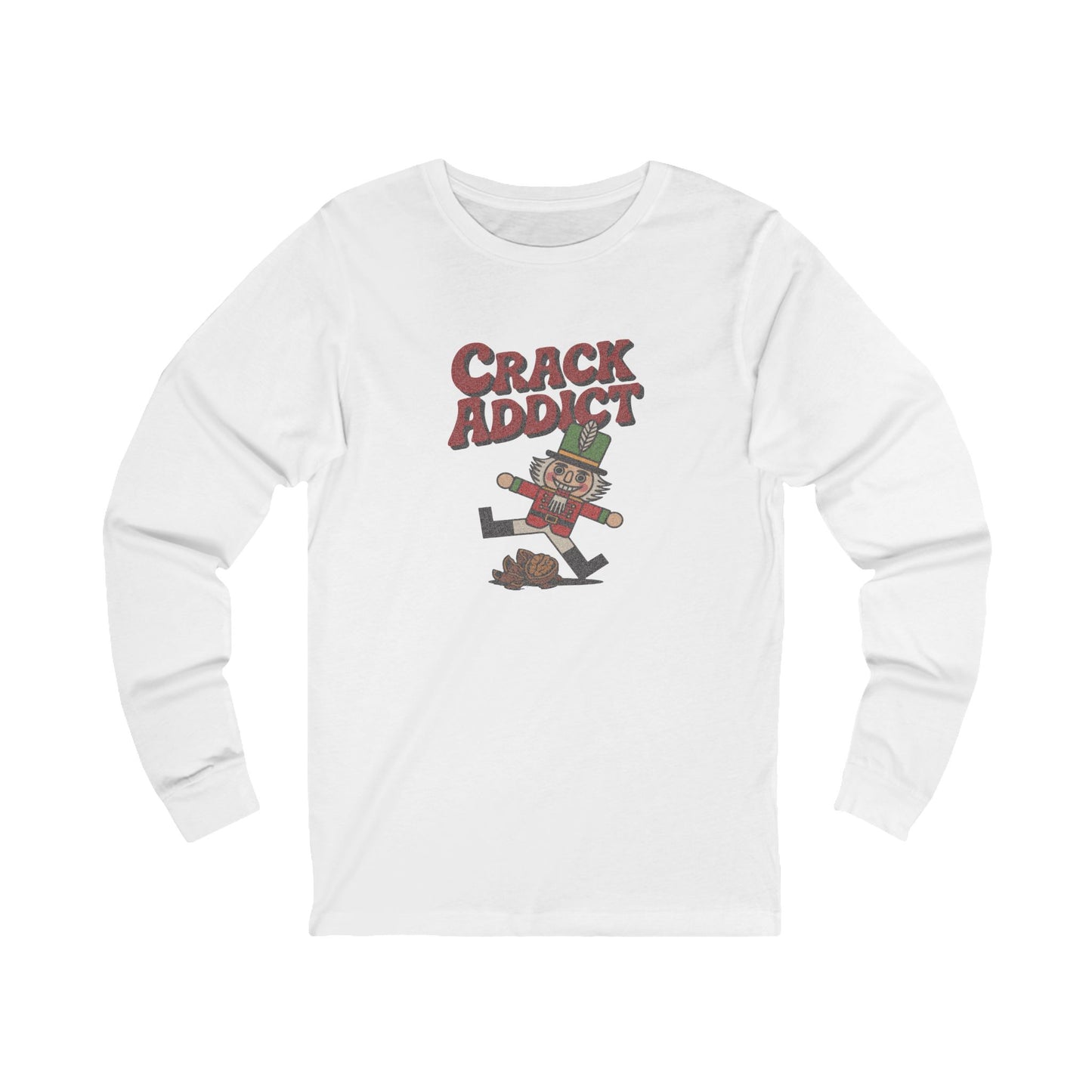 Crack Addict Nutcracker (Unhinged Remix) — Retro Long Sleeve (Light)