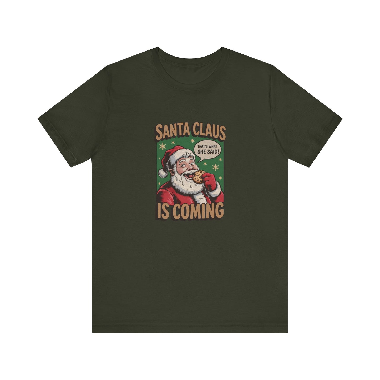 Santa Claus is Coming — Vintage Christmas Tee (Dark)