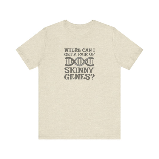 Pair of Skinny Genes — Retro Graphic Tee (Light)