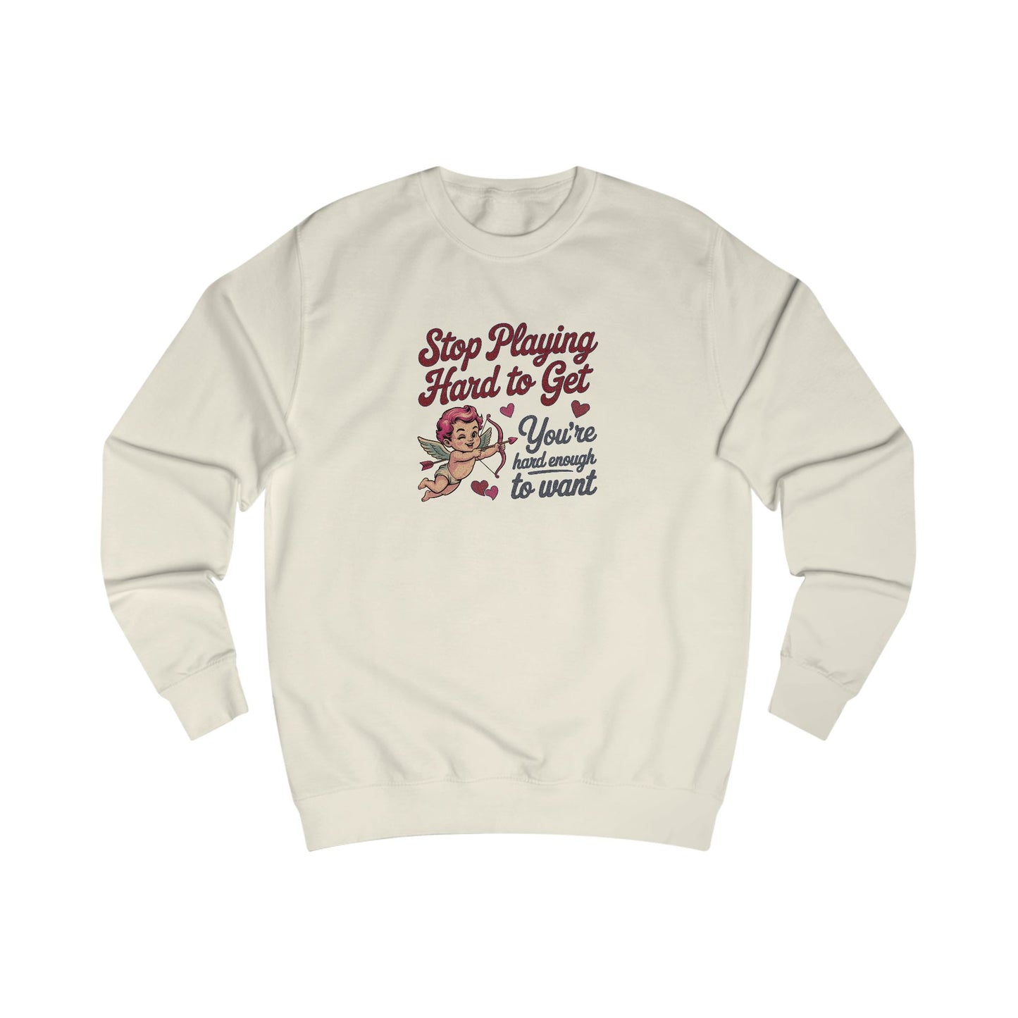 Stop Playing Hard to Get — Retro Cupid Sweatshirt (Light)