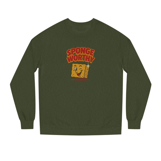 Spongeworthy — Seinfeld Retro Cartoon Sweatshirt (Dark)